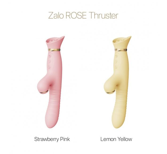 Пульсатор-вибратор с вакуумной стимуляцией клитора Zalo - ROSE Thruster Lemon Yellow