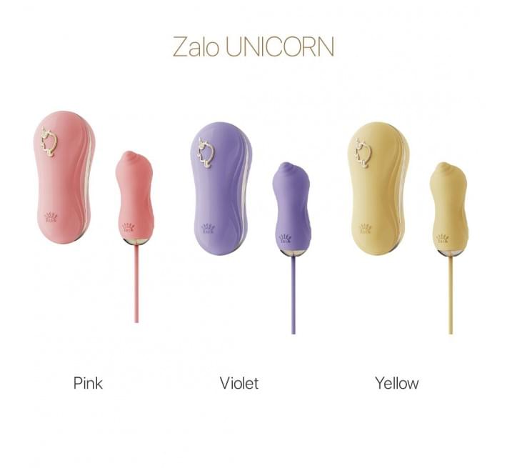 Набор 2в1 Zalo — UNICORN Violet, виброяйцо + вакуумный стимулятор