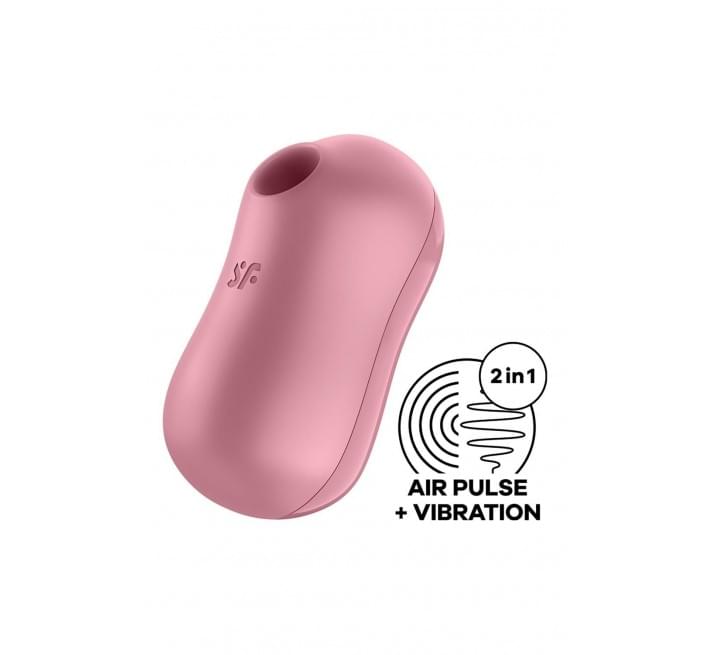 Вакуумний стимулятор із вібрацією Satisfyer Cotton Candy Light Red