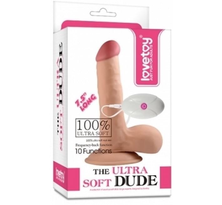 Вибратор LoveToy The Ultra Soft Dude Vibrating Телесный 17.5 см