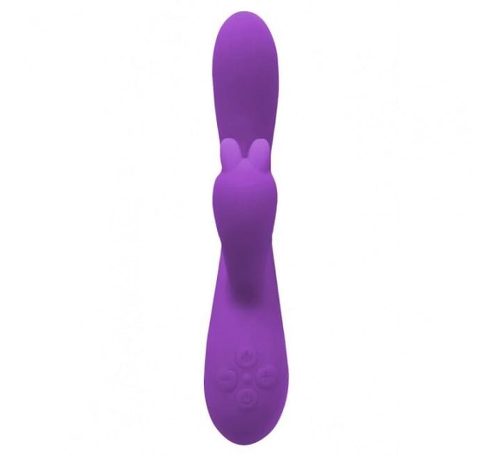 Вибратор-кролик Wooomy Gili-Gili Vibrator with Heat Purple, отросток с ушками, подогрев до 40°С