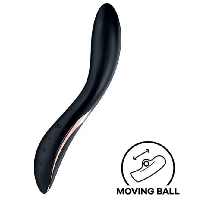 Вібратор із перлинною стимуляцією точки G Satisfyer Rrrolling Explosion Black