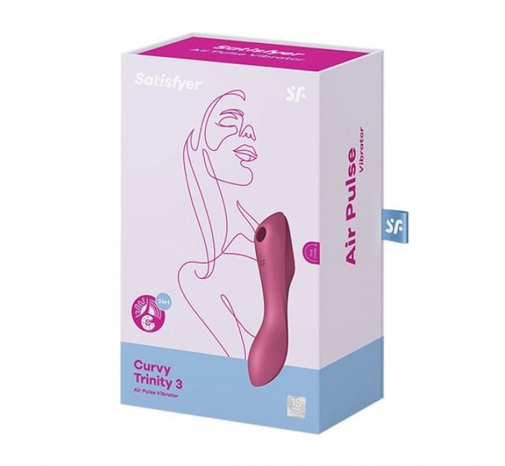 Вакуумный стимулятор с вибрацией Satisfyer Curvy Trinity 3 Red