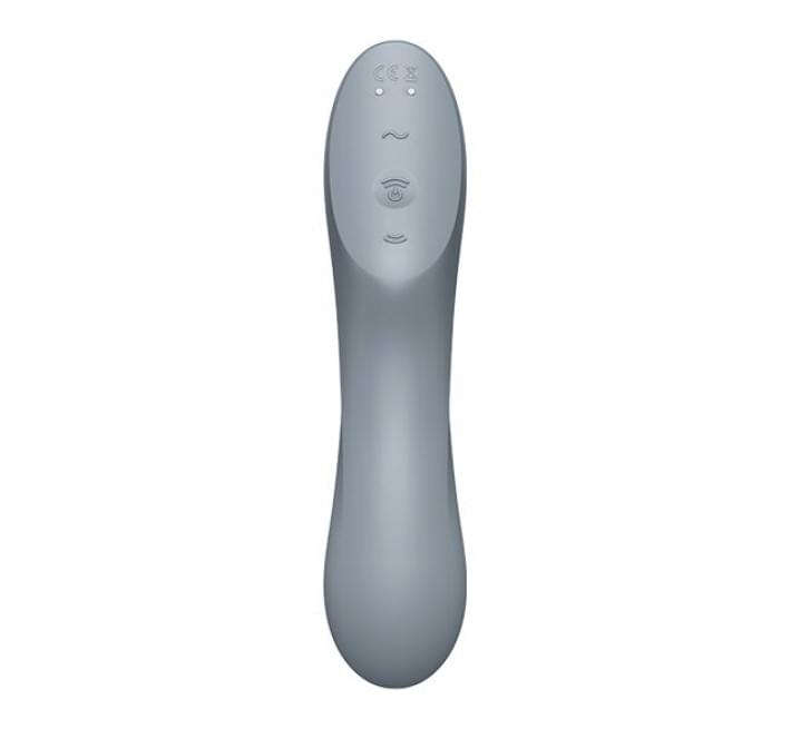 Вакуумный стимулятор с вибрацией Satisfyer Curvy Trinity 3 BlueGrey