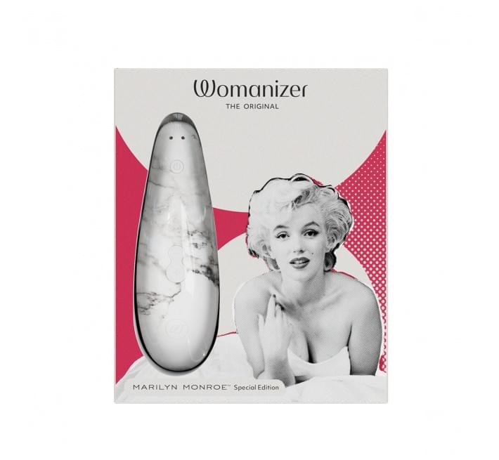 Вакуумний стимулятор клітора Womanizer Marilyn Monroe White Marble
