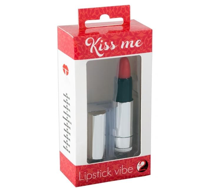 Вібратор You2Toys Kiss Me Lipstick Сріблястий