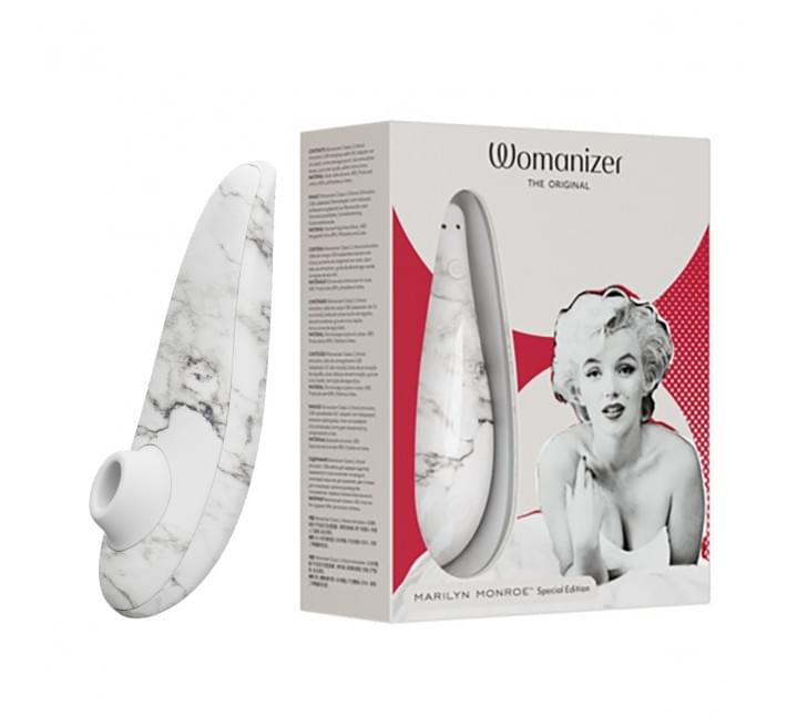 Вакуумный стимулятор клитора Womanizer Marilyn Monroe White Marble