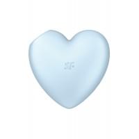 Вакуумный стимулятор-сердце с вибрацией Satisfyer Cutie Heart Blue