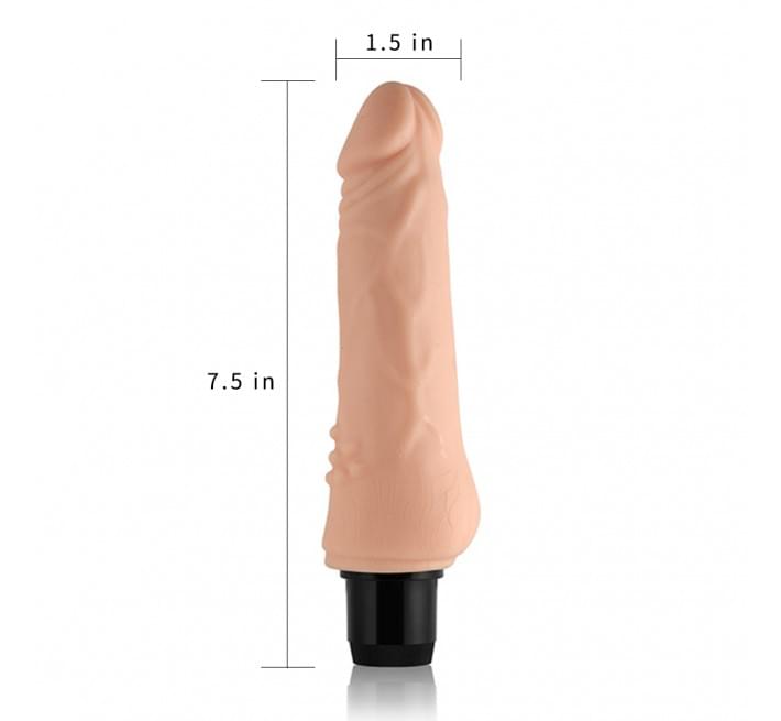 Реалістичний вібратор LoveToy Reel Feel Vibrator 7.5 Тілесний