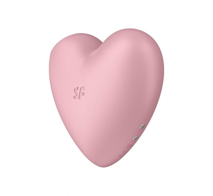 Вакуумный стимулятор-сердце с вибрацией Satisfyer Cutie Heart Light Red