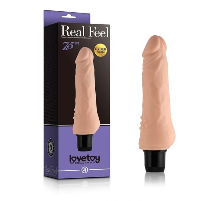 Реалістичний вібратор LoveToy Reel Feel Vibrator 7.5 Тілесний