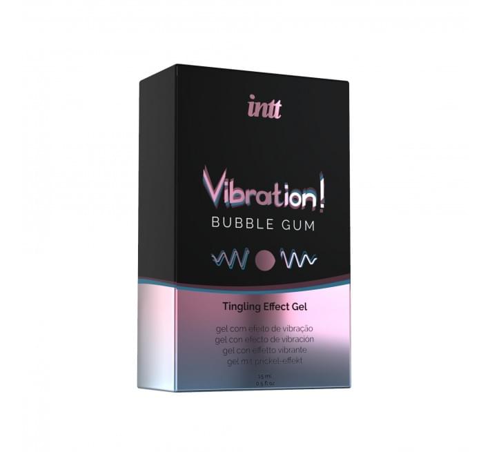 Рідкий вібратор Intt Vibration Bubble Gum 15 мл густий гель, дуже смачний, діє до 30 хвилин