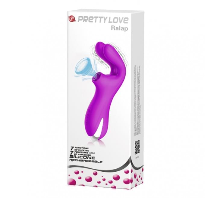 Вибратор Pretty Love Ralap Vibrator + Suction Фиолетовый