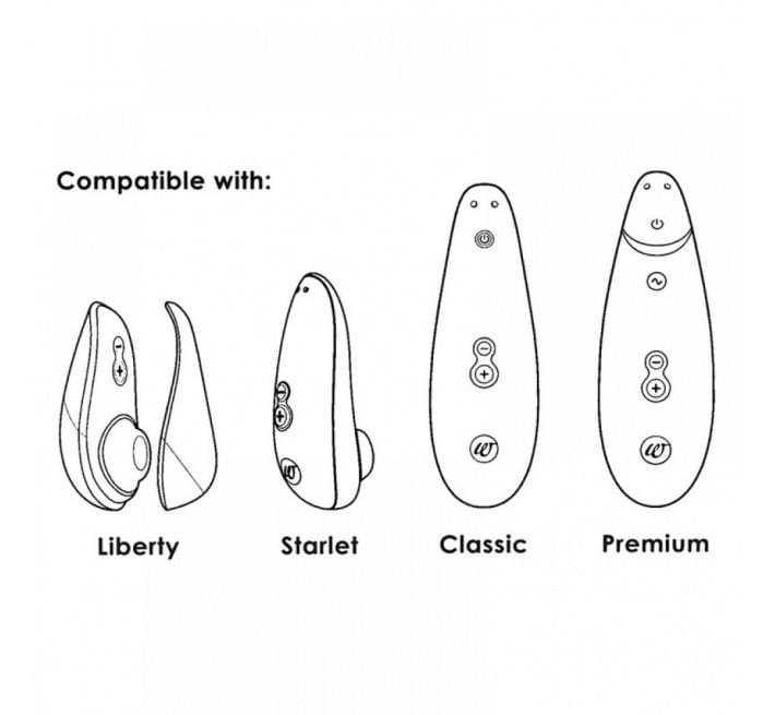 Змінні насадки Womanizer Premium, Classic, Liberty, Starlet - S, Сині, 3 шт