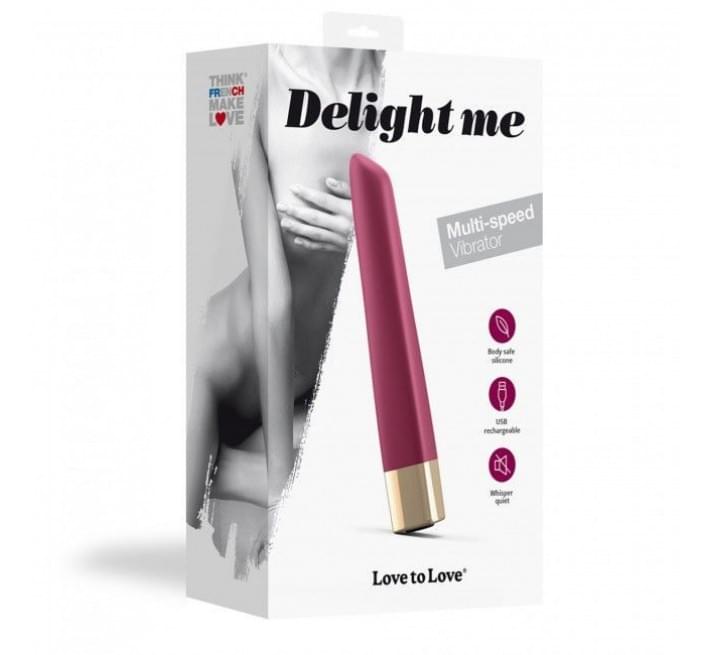 Потужний мінівібратор Love To Love Delight Me Бордовий