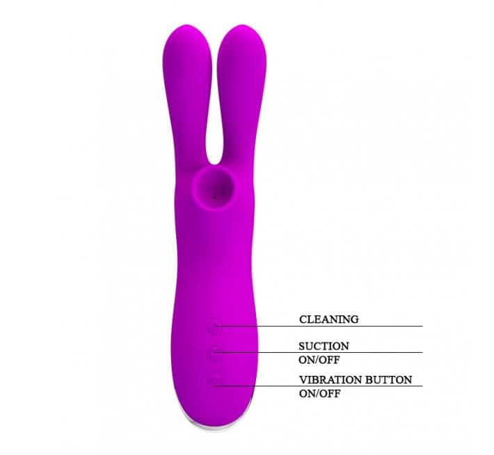 Вибратор Pretty Love Ralap Vibrator + Suction Фиолетовый