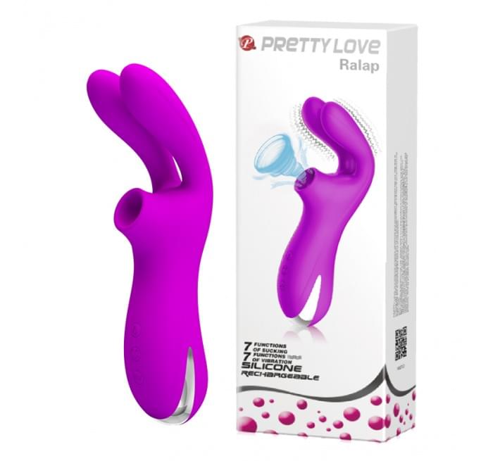 Вибратор Pretty Love Ralap Vibrator + Suction Фиолетовый