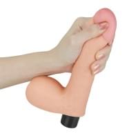 Реалістичний вібратор LoveToy Reel Softee Vibrator with balls Flesh 8,0