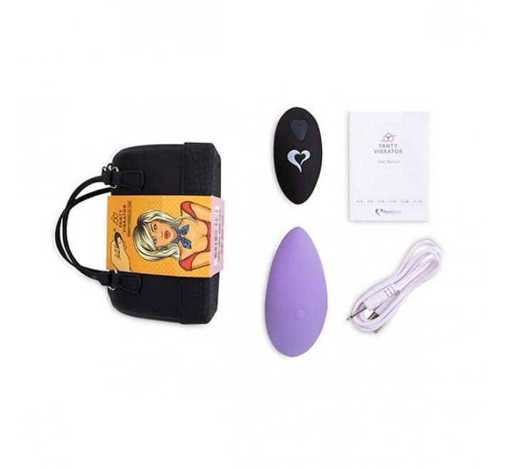 Вібратор в трусики FeelzToys Panty Vibrator Фіолетовий з пультом ДУ, 6 режимів роботи, сумочка-чохол