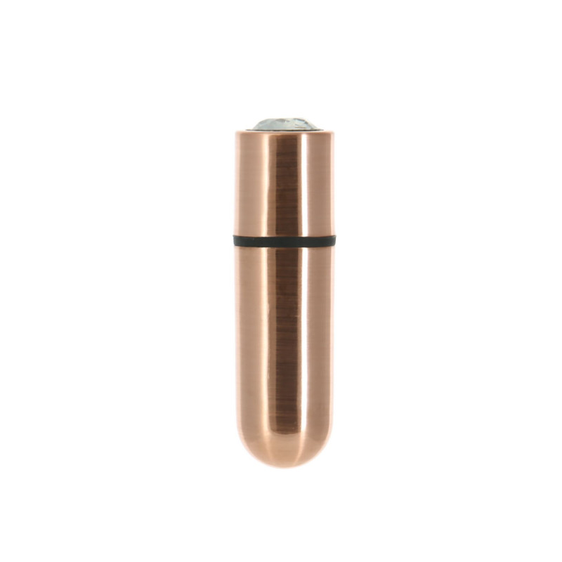 Виброшар PowerBullet First-Class Bullet 2.5″ с Key Chain Pouch, Rose Gold, 9 режимов вибрации