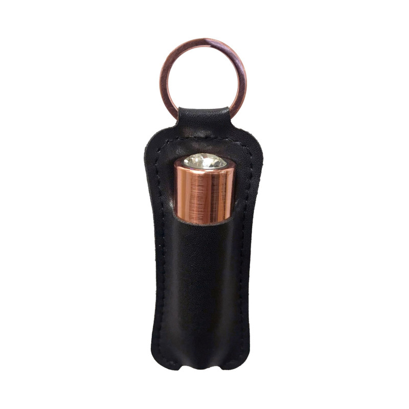 Виброшар PowerBullet First-Class Bullet 2.5″ с Key Chain Pouch, Rose Gold, 9 режимов вибрации