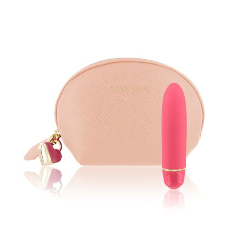 Вибропуля RIANNE S - Classique Vibe мини-вибратор на 7 режимов, чехол-косметичка Кораловая