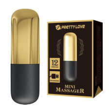 Вібратор Pretty Love Mini Massager Bullet Black Gold