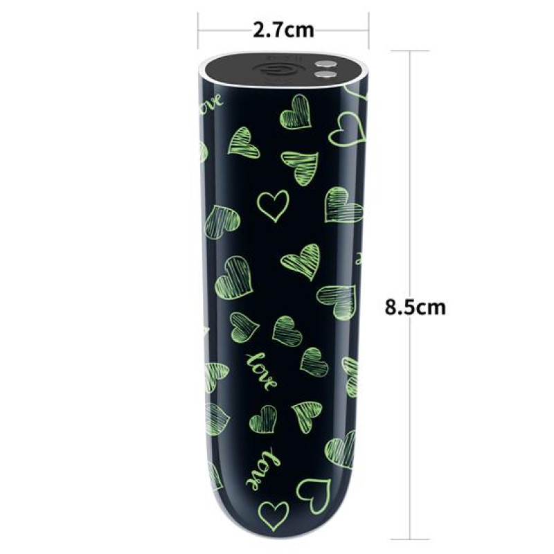 Віброкуля LoveToy Rechargeable GlowLoveToyinLoveToytheLoveToydark Heart Massager