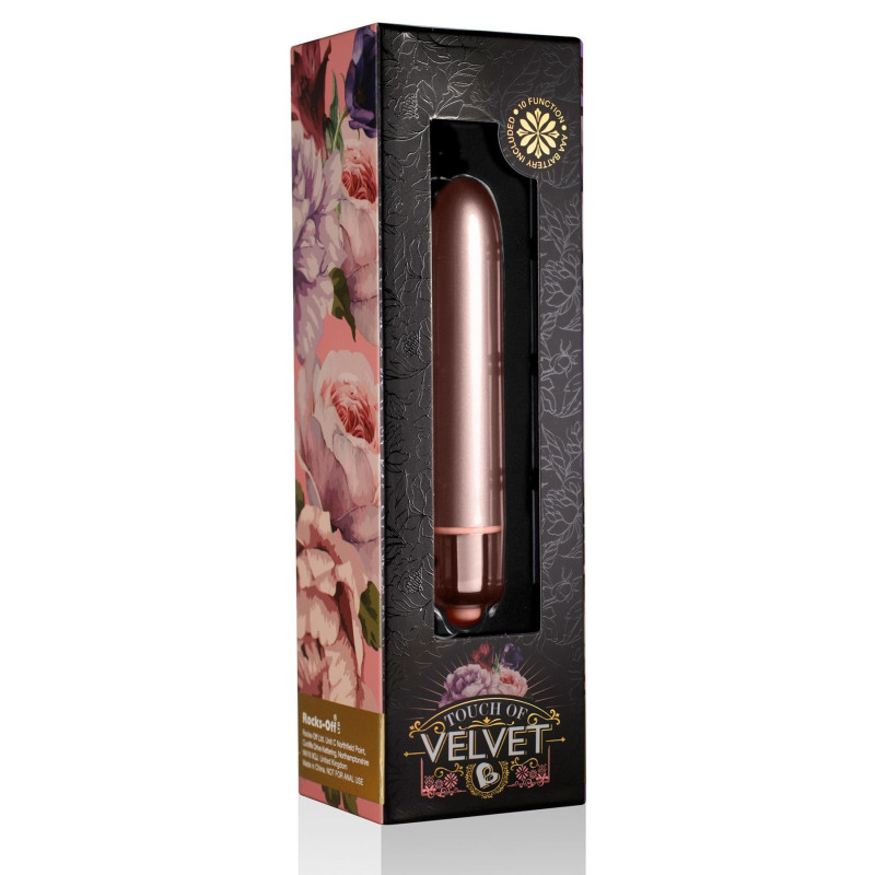 Вибропуля Rocks Off RO-90mm Touch of Velvet Rose Blush матовая