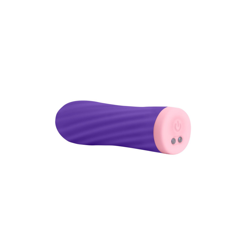 Виброшар S Pleasures Bullets Twist & Shout Purple, фиолетовая, ребристая поверхность, 10 режимов