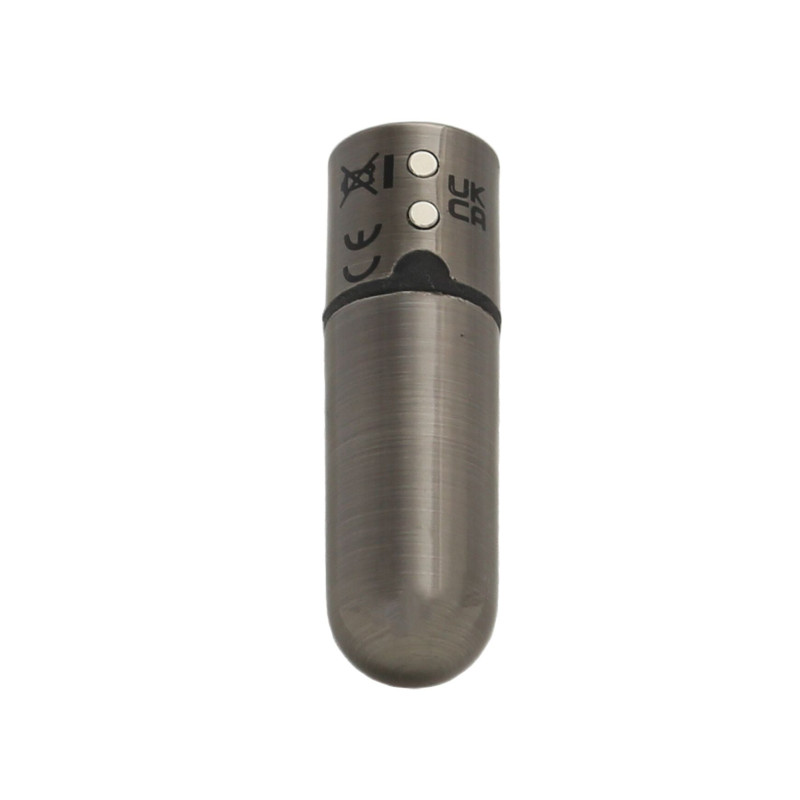 Виброшар PowerBullet First-Class Bullet 2.5″ с Key Chain Pouch, Gun Metal, 9 режимов вибрации