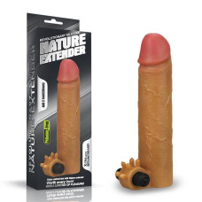 Вибронасадка на член LoveToy Revolutionary Silicone Nature Extender Add 2 Brown