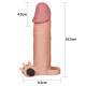 Удлиняющая насадка на пенис LoveToy Pleasure Extender Sleeve Vibro Телесная 055