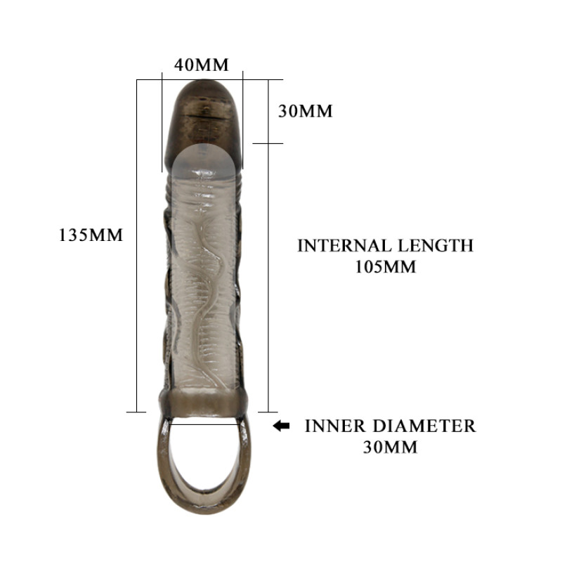 Насадка на пеніс LyBaile Penis extended Sleeve On-contact vibration on top