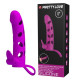Насадка на член Pretty Love 6 Inch Vibrating Penis Sleeve Фіолетова