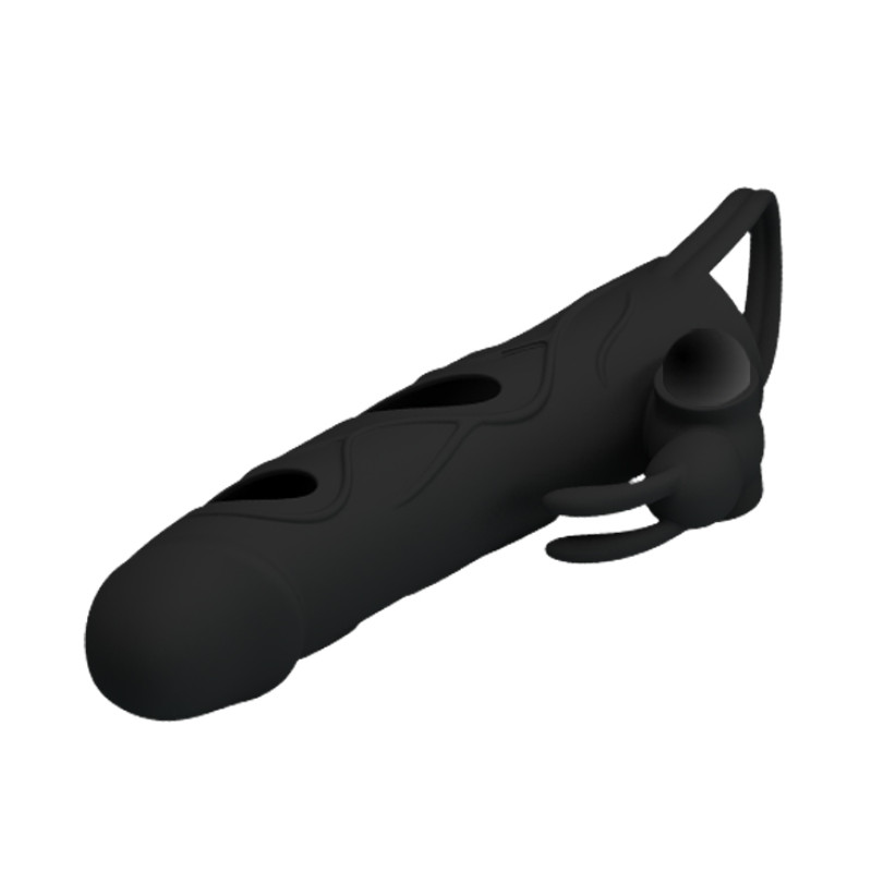 Насадка на член Pretty Love 5,5 Inch Vibrating Penis Sleeve Чорна