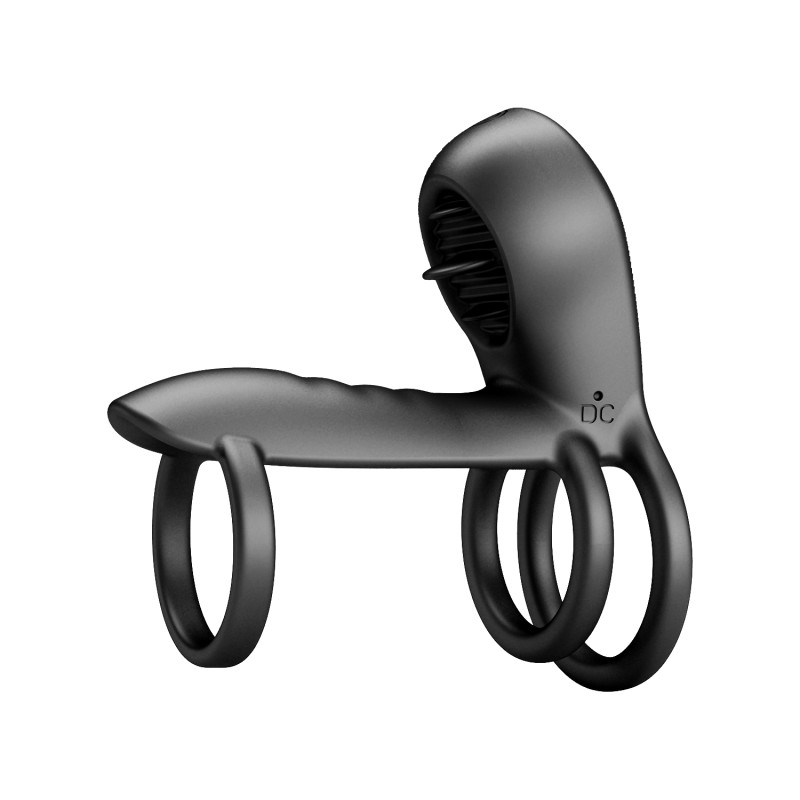 Насадка на член Pretty Love Vibrating Penis Sling Jammy Black
