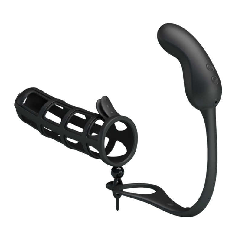 Насадка на член Pretty Love Hercules Penis Sheath Чорна BI0556
