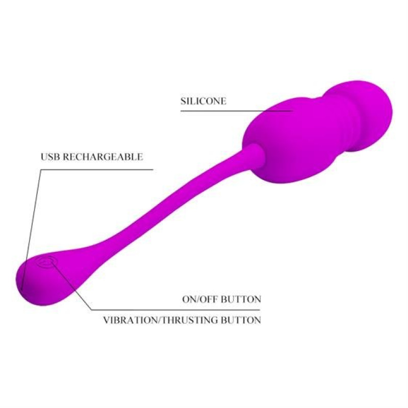 Виброяйцо Pretty Love Callie Thrusting Vibrating Egg Purple