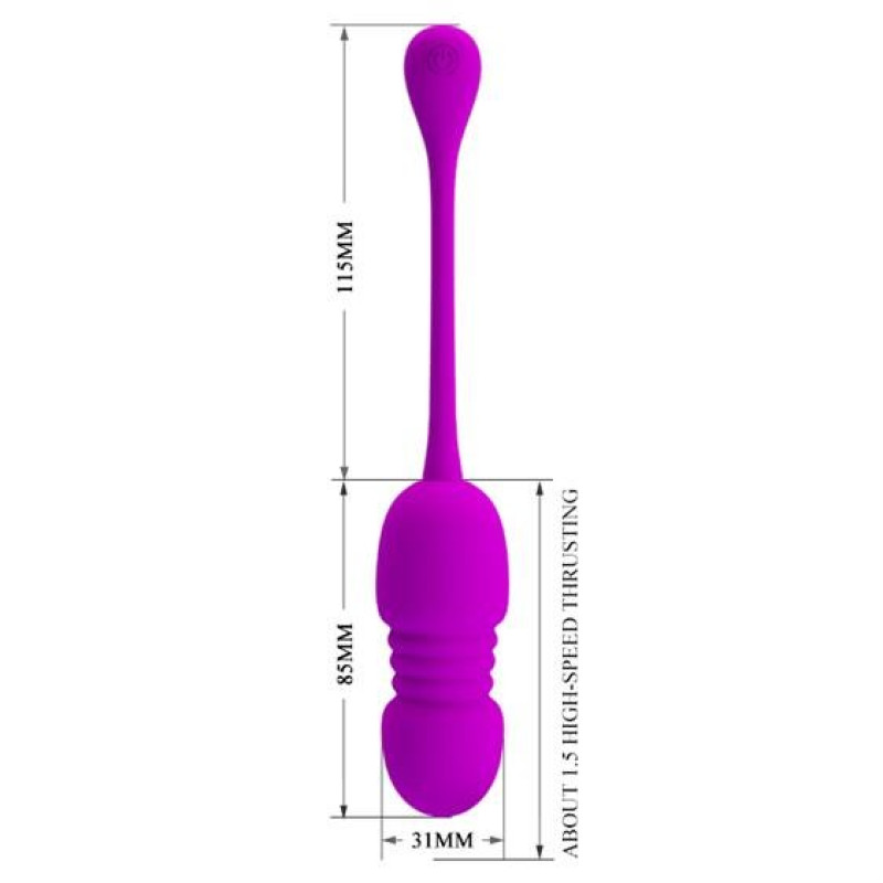 Виброяйцо Pretty Love Callie Thrusting Vibrating Egg Purple