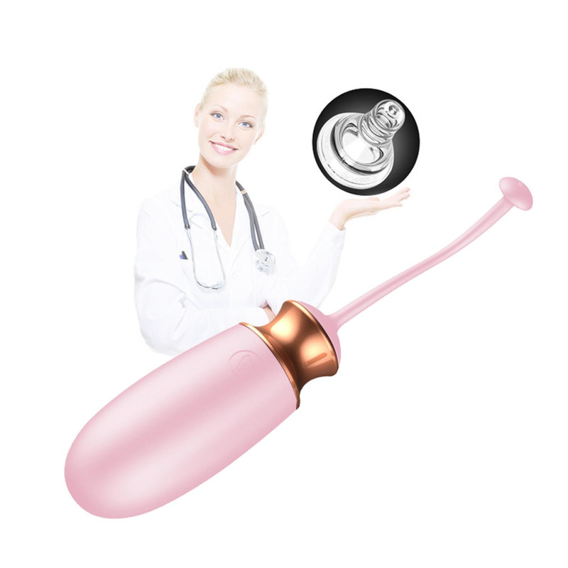 Віброяйце B - Series Fox Vibrating Silicone Love Egg, USB, 10 Function, Heating, Voice Control Pink