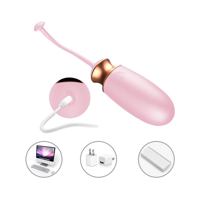 Віброяйце B - Series Fox Vibrating Silicone Love Egg, USB, 10 Function, Heating, Voice Control Pink