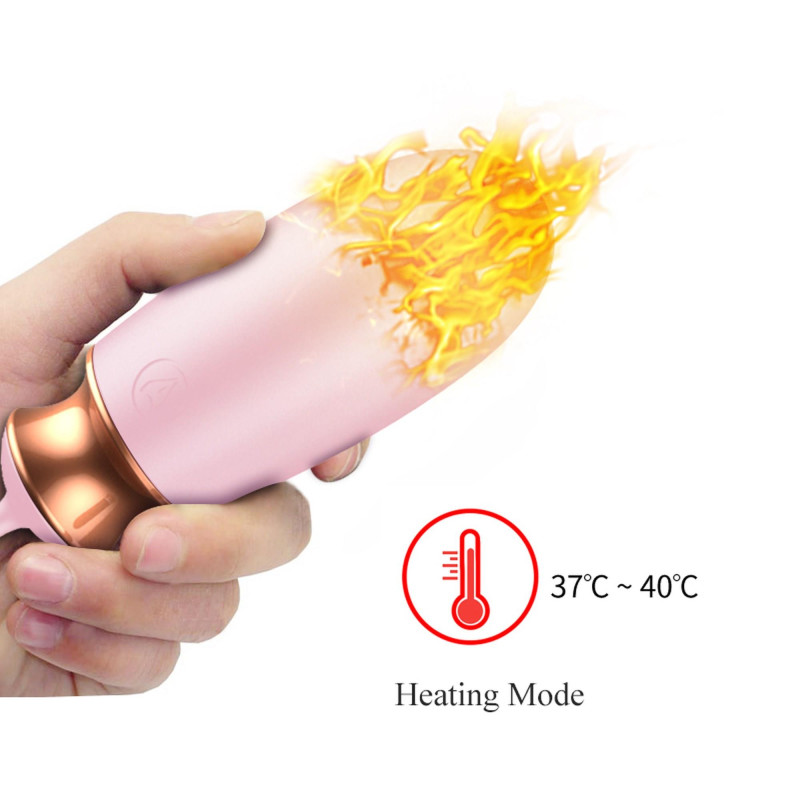 Віброяйце B - Series Fox Vibrating Silicone Love Egg, USB, 10 Function, Heating, Voice Control Pink