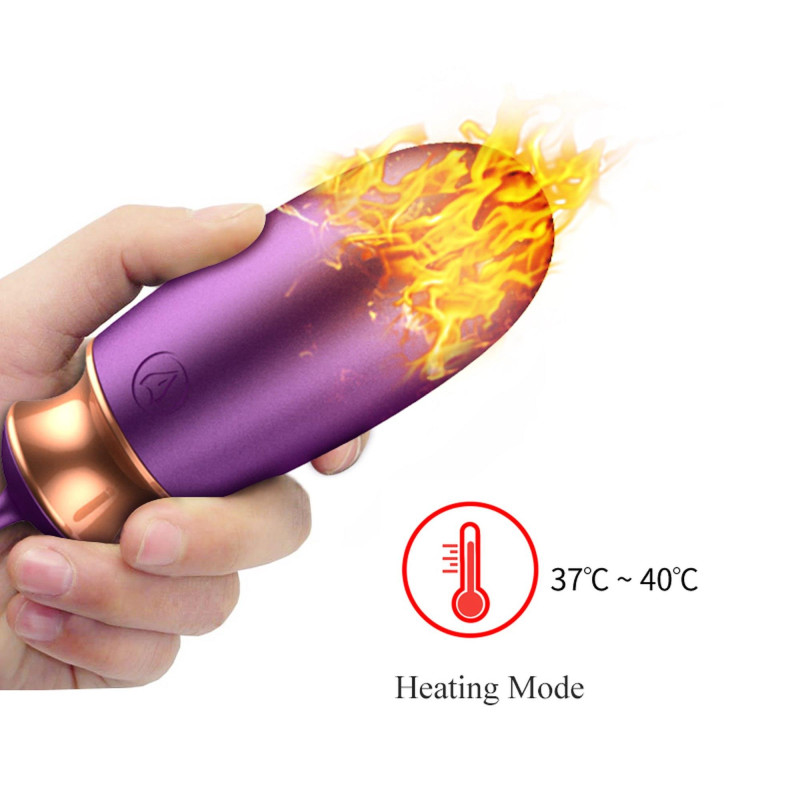 Виброяйцо B - Series Fox Vibrating Silicone Love Egg, USB, 10 Function, Heating, Voice Control Purple