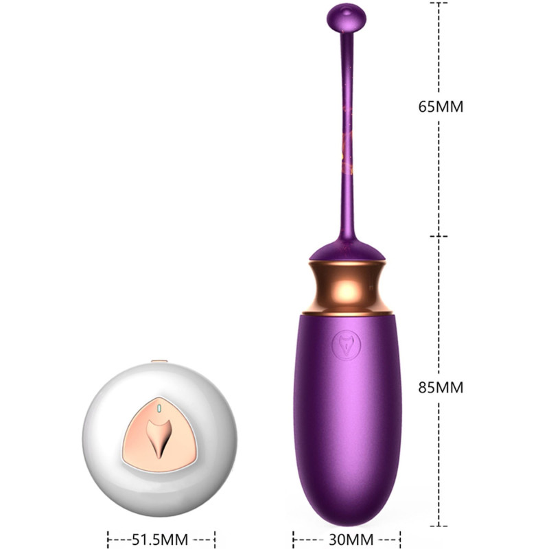 Виброяйцо B - Series Fox Vibrating Silicone Love Egg, USB, 10 Function, Heating, Voice Control Purple