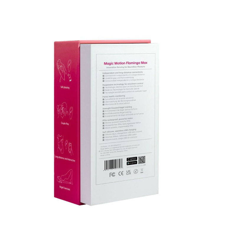 Смарт-віброяйце Magic Motion Flamingo Max Pink 2 в 1: віброяйце та тренажер Кегеля, 10 режимів