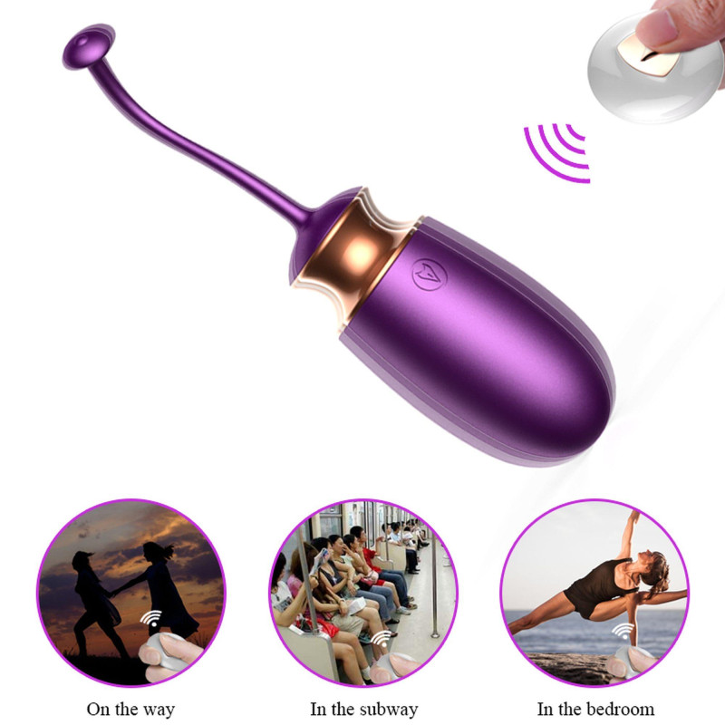 Виброяйцо B - Series Fox Vibrating Silicone Love Egg, USB, 10 Function, Heating, Voice Control Purple