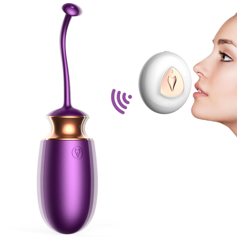 Виброяйцо B - Series Fox Vibrating Silicone Love Egg, USB, 10 Function, Heating, Voice Control Purple