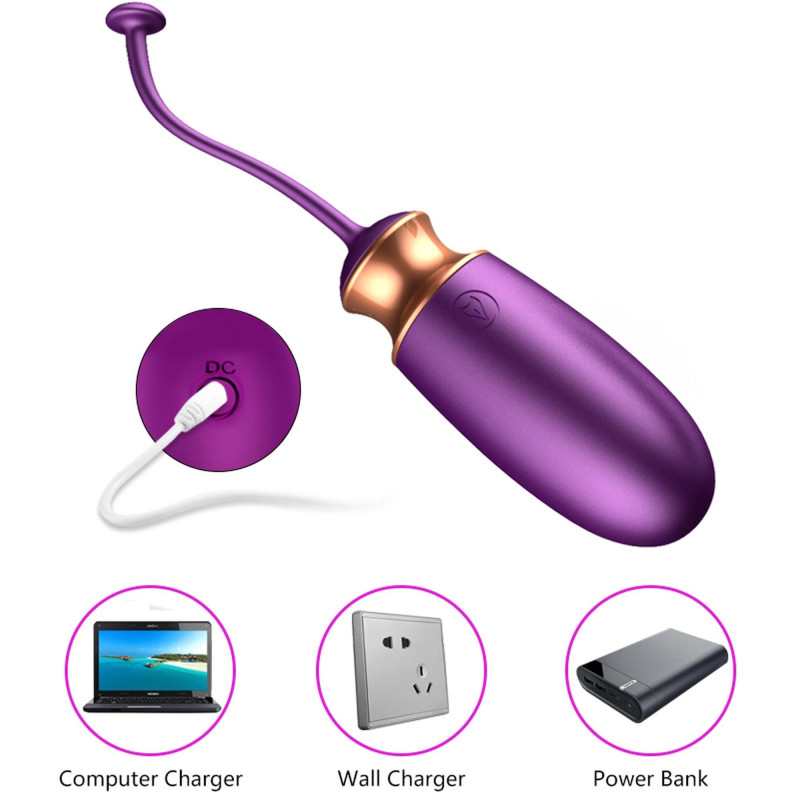 Виброяйцо B - Series Fox Vibrating Silicone Love Egg, USB, 10 Function, Heating, Voice Control Purple