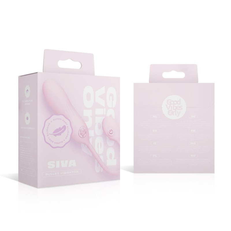 Віброяйце Good Vibes Only - SIVA Bullet Vibrator Soft Silicone - Pink